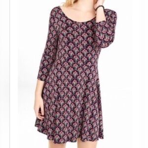 EXPRESS Purple Fit and Flare Dress Size Medium